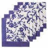 French Tablecloths * | Granada Violet Bleu Napkins, Set Of 6