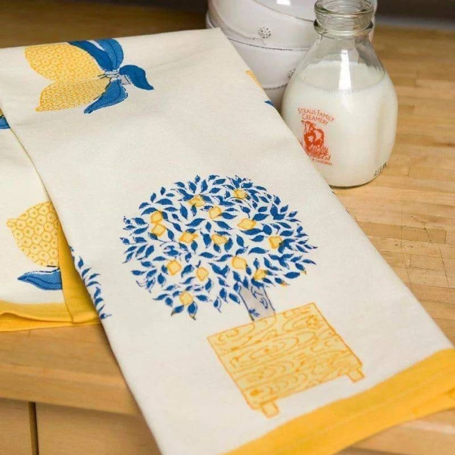 Towels * | Lemon Tree Tea Towels, Set Of 3