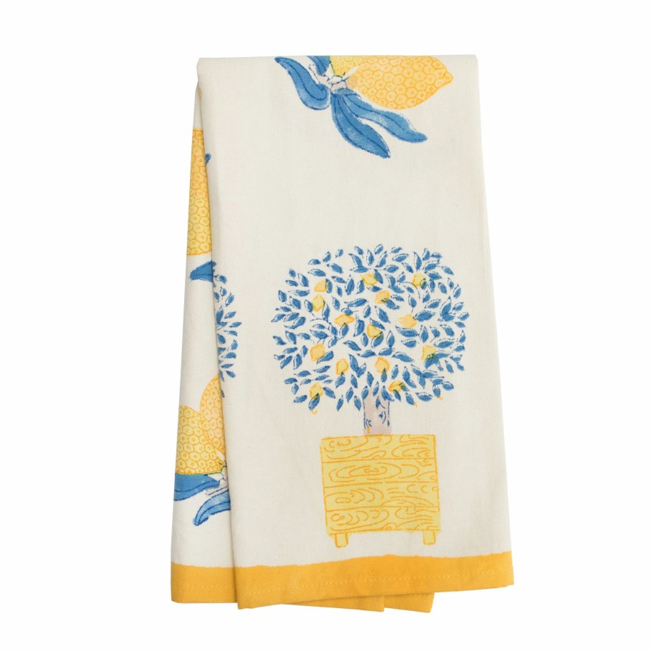 Towels * | Lemon Tree Tea Towels, Set Of 3