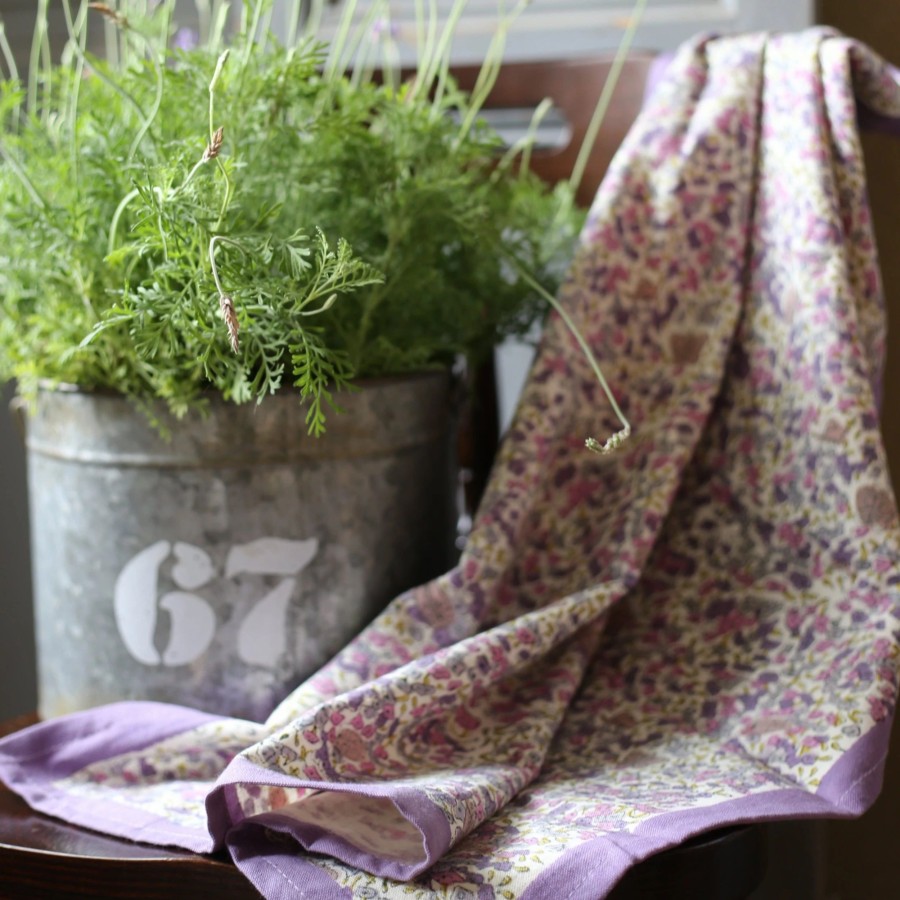 French Tablecloths * | Lavender Tea Towels, Set Of 3