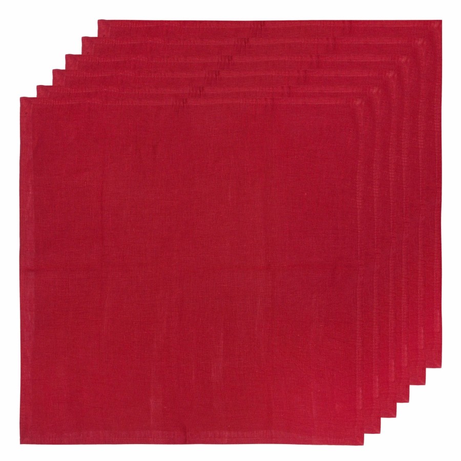 Napkins * | Saint-Remy D'Or Et Rouge Napkins 22 22 Set Of 6