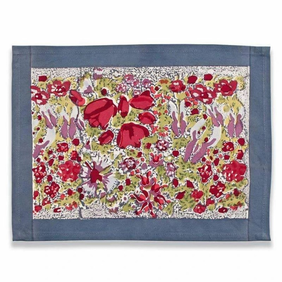 Placemats * | Jardin Placemats Red & Grey, Set Of 6