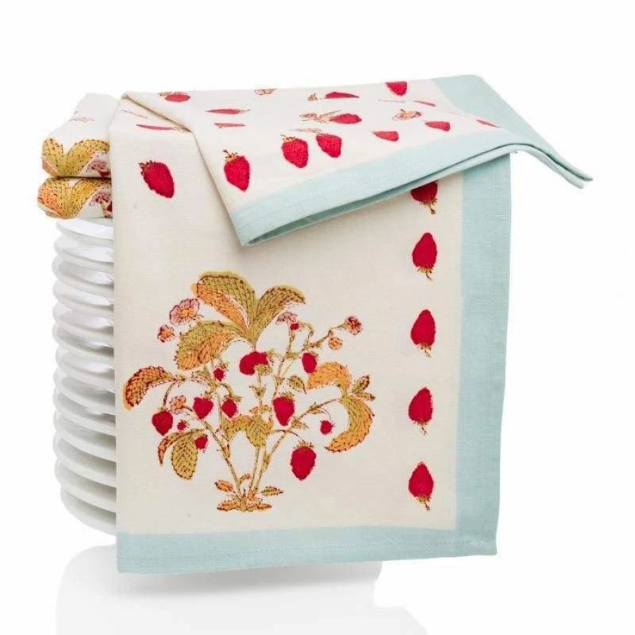 Towels * | Fraises Des Bois Tea Towels, Set Of 3