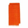 Towels * | Chunky Linen Orange Kitchen Towels, Set Of 2