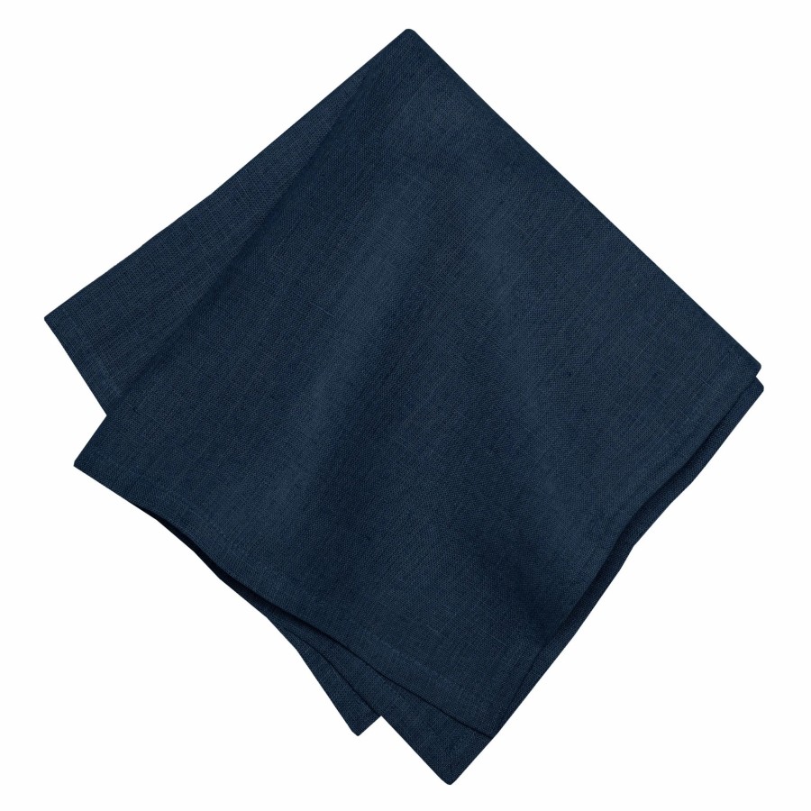 Napkins * | Palma Handwoven Linen Navy Napkins 20 20 Set Of 4