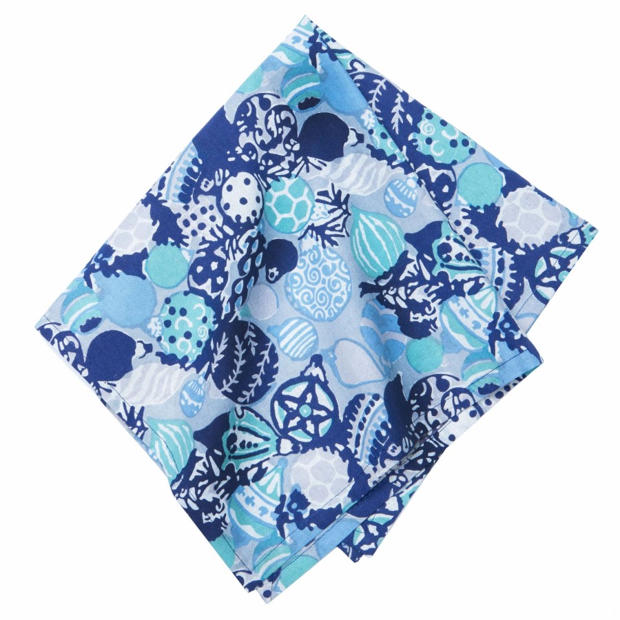 Napkins * | Ornaments Napkins Blue, Set Of 6