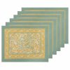 Placemats * | La Mer Placemats Aqua & Citrine, Set Of 6