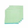 Napkins * | Two-Tone Gingham Napkins Lime & Aqua, Set Of 4