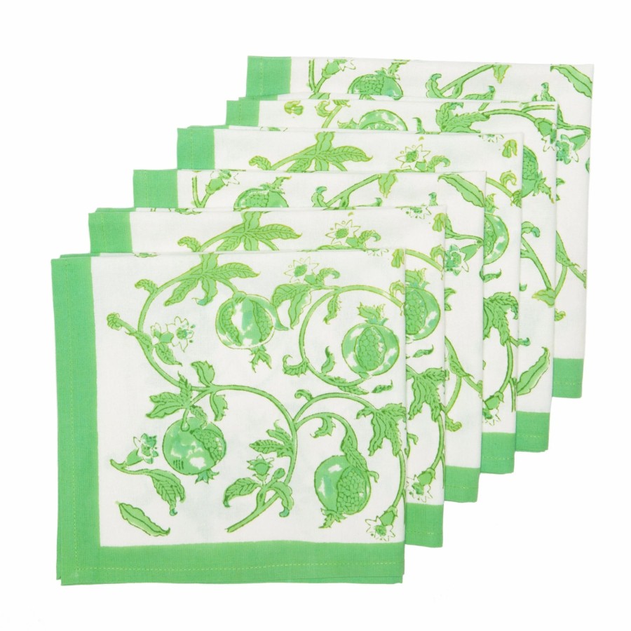 Napkins * | Granada Parrot Green Napkin, Set Of 6