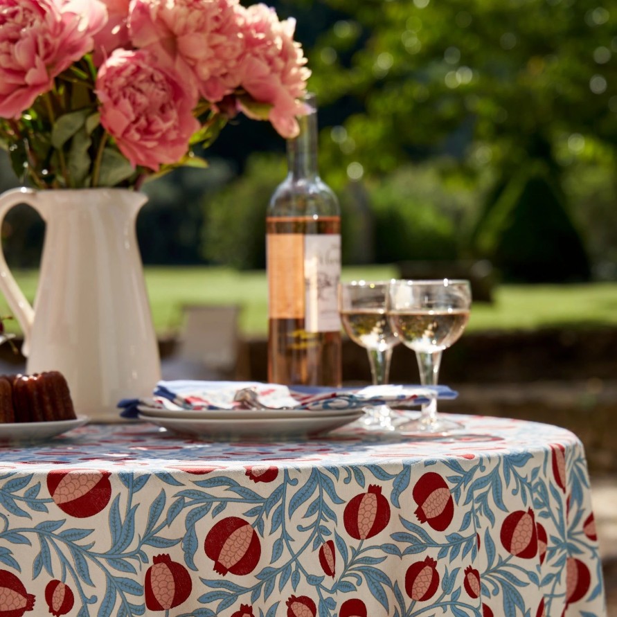 French Tablecloths * | French Tablecloth Grenadine Red & Blue