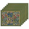 Placemats * | Jardin Placemats Blue & Vert, Set Of 6