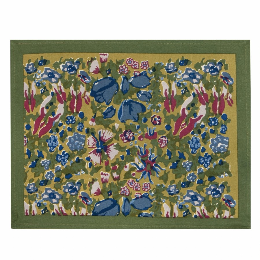 Placemats * | Jardin Placemats Blue & Vert, Set Of 6