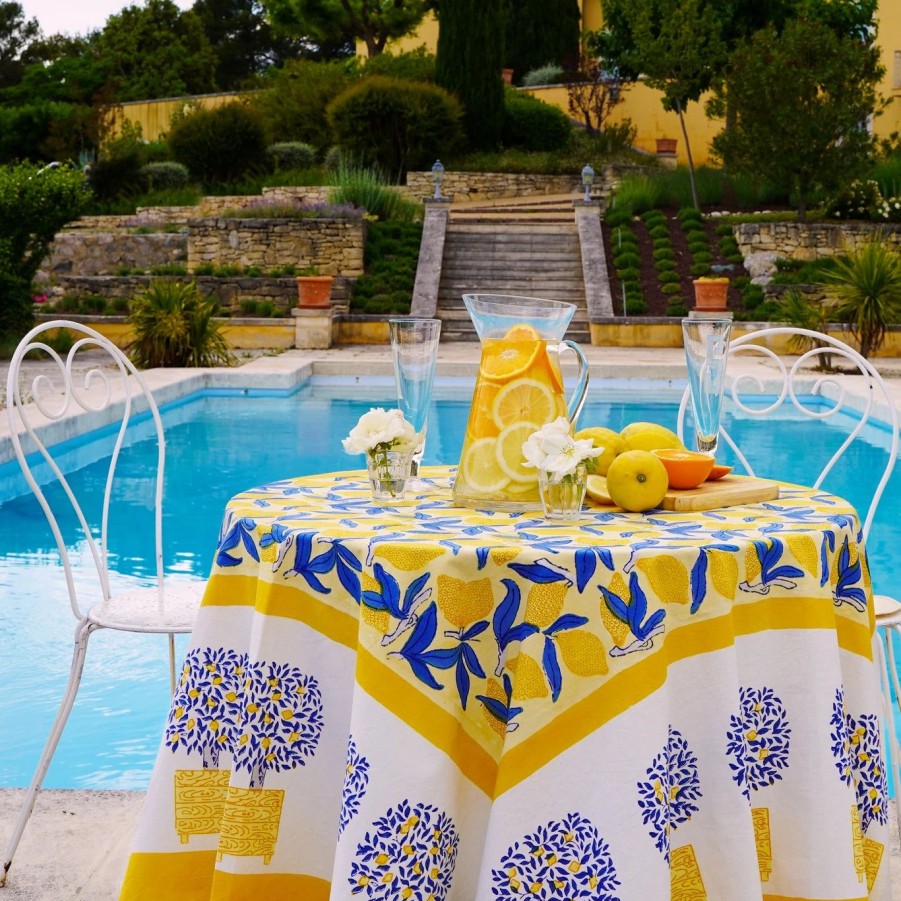 French Tablecloths * | French Tablecloth Lemon Tree