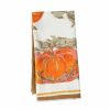 Towels * | Pumpkin Tea Towels Orange & Mustard, Set Of 3