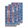 Towels * | Avignon Tea Towels Red & Blue, Set Of 3