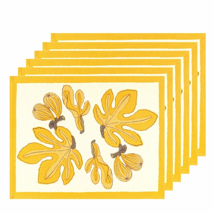 Placemats * | Fig Citrine Placemats, Set Of 6