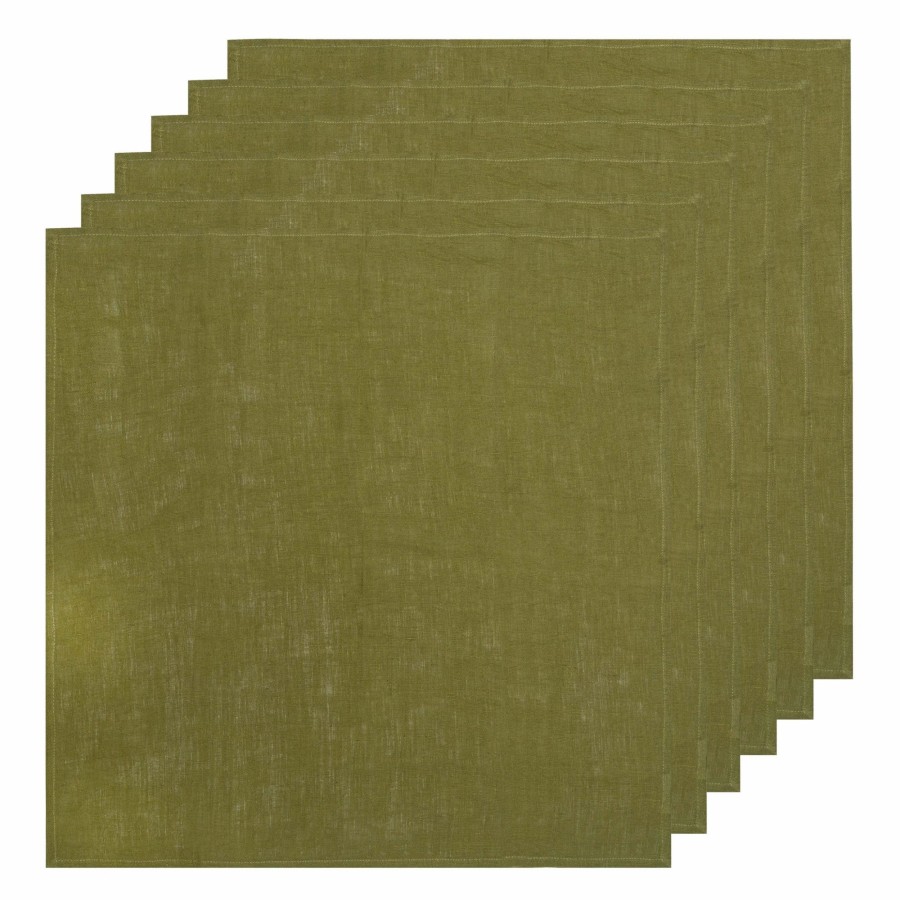 Napkins * | Saint-Remy D'Or Et Vert Napkins 22 22 Set Of 6