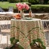 French Tablecloths * | French Tablecloth Grenadine Orange & Green