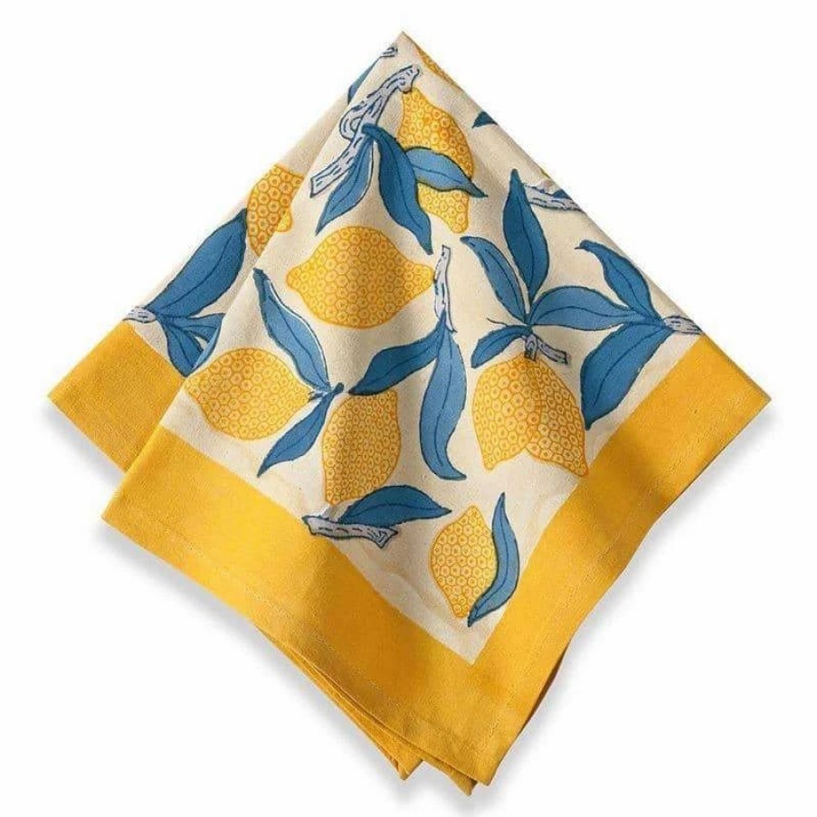 Napkins * | Lemon Tree Napkins, Set Of 6