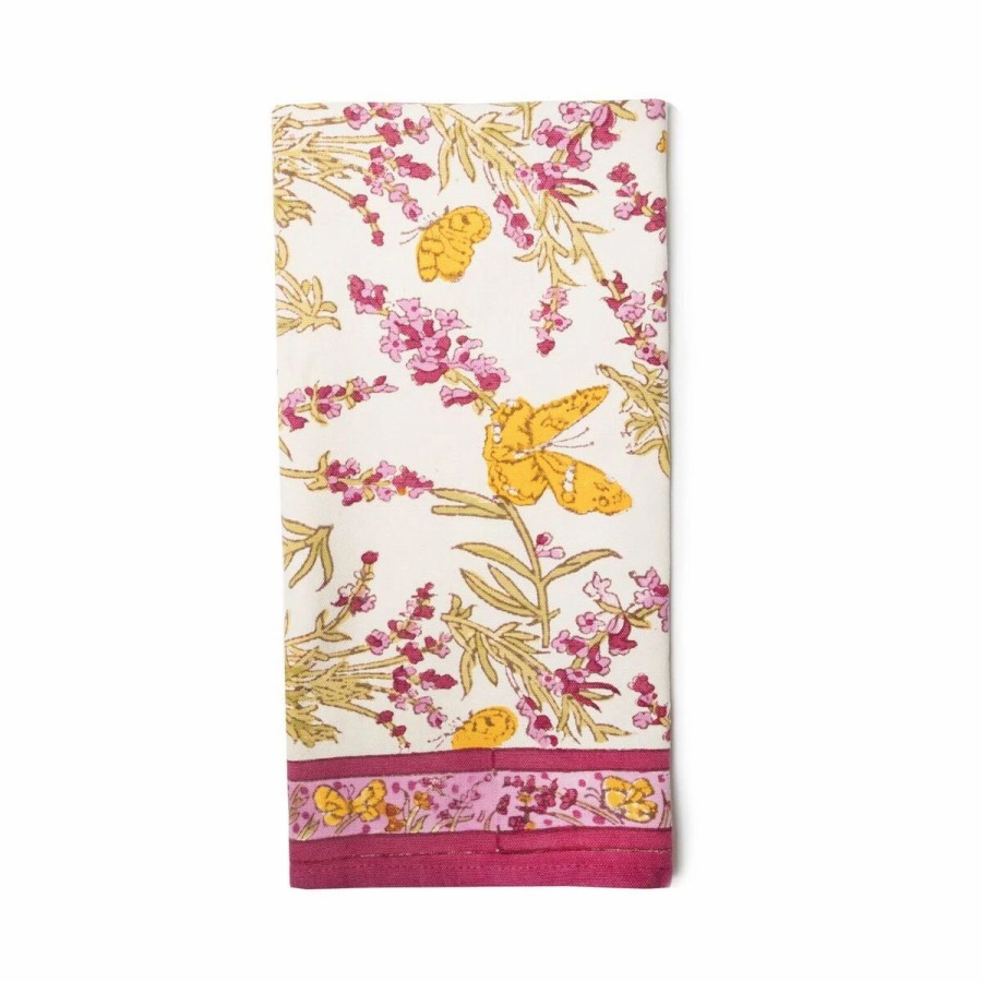 Towels * | Papillon Tea Towels Rose, Set Of 3