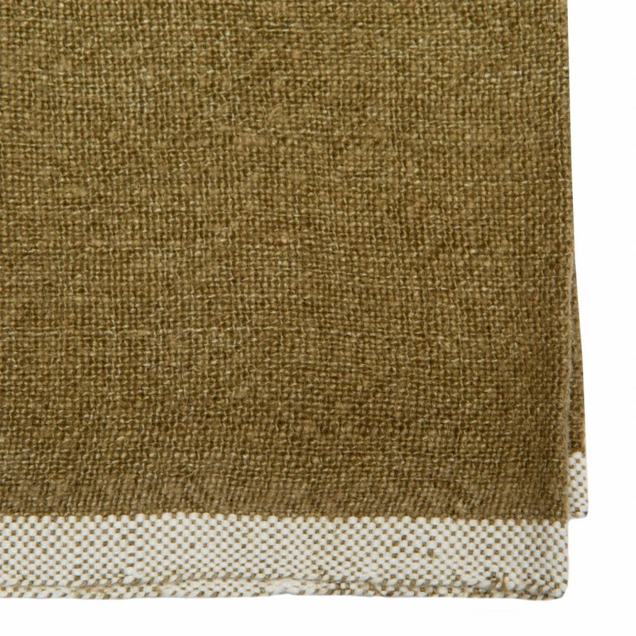 Towels * | Chunky Linen Forest Green Kitchen Towels, Set Of 2