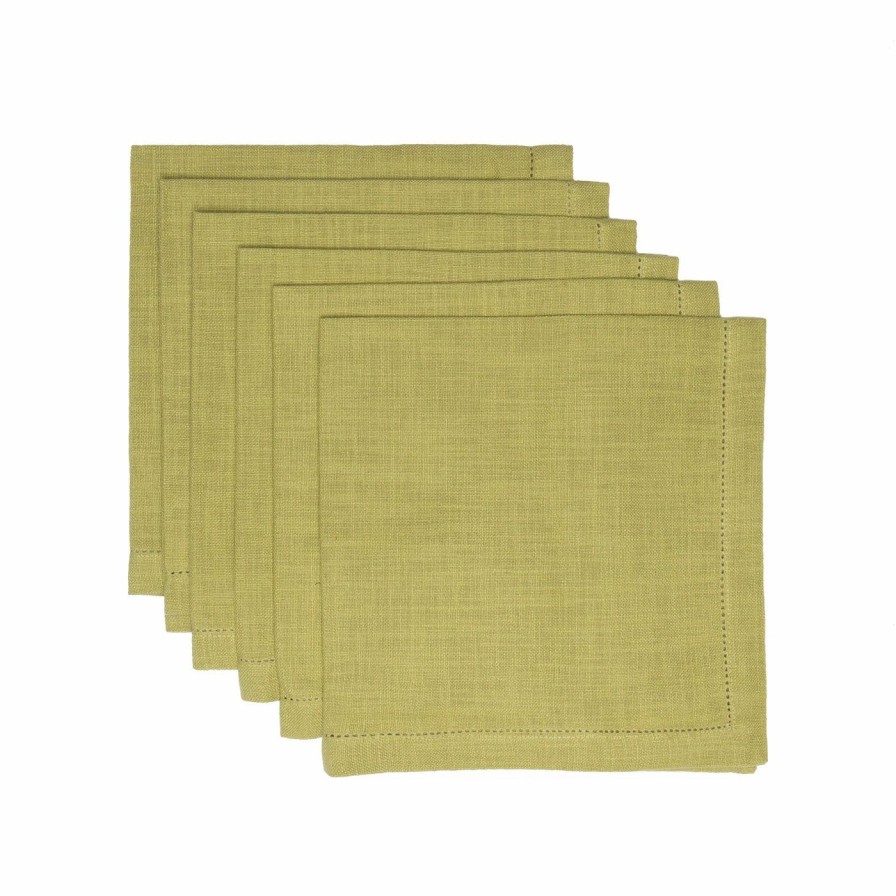 Napkins * | Hemstitch Napkins Kiwi, Set Of 6