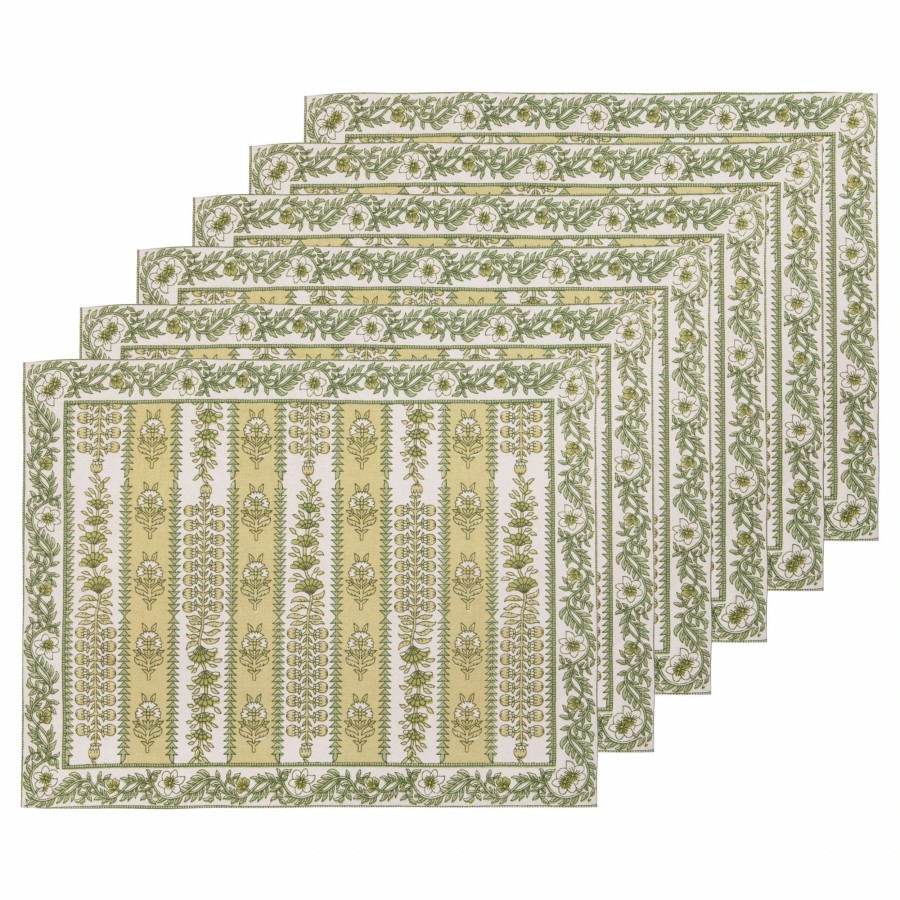 Placemats * | Avignon Placemats Pistache, Set Of 6