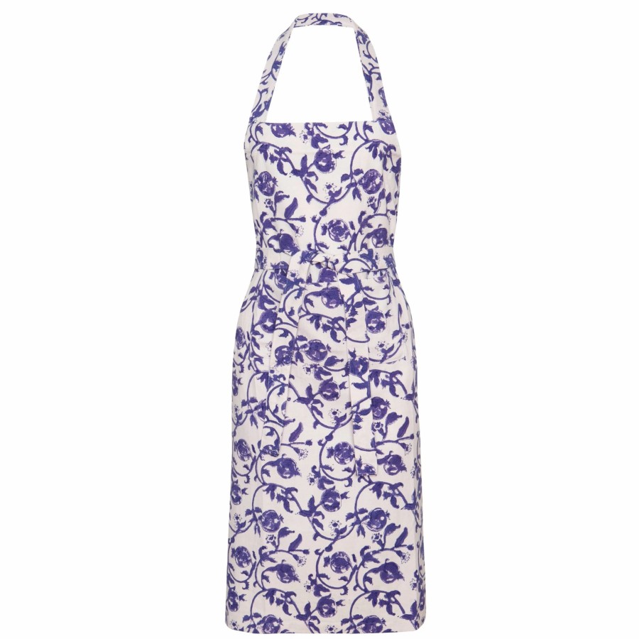 French Tablecloths * | Granada Violet Bleu Apron