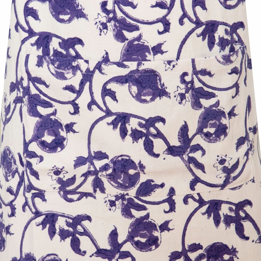 French Tablecloths * | Granada Violet Bleu Apron