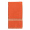 Towels * | Laundered Linen Kitchen Towels Orange & Natural, Set Of 2