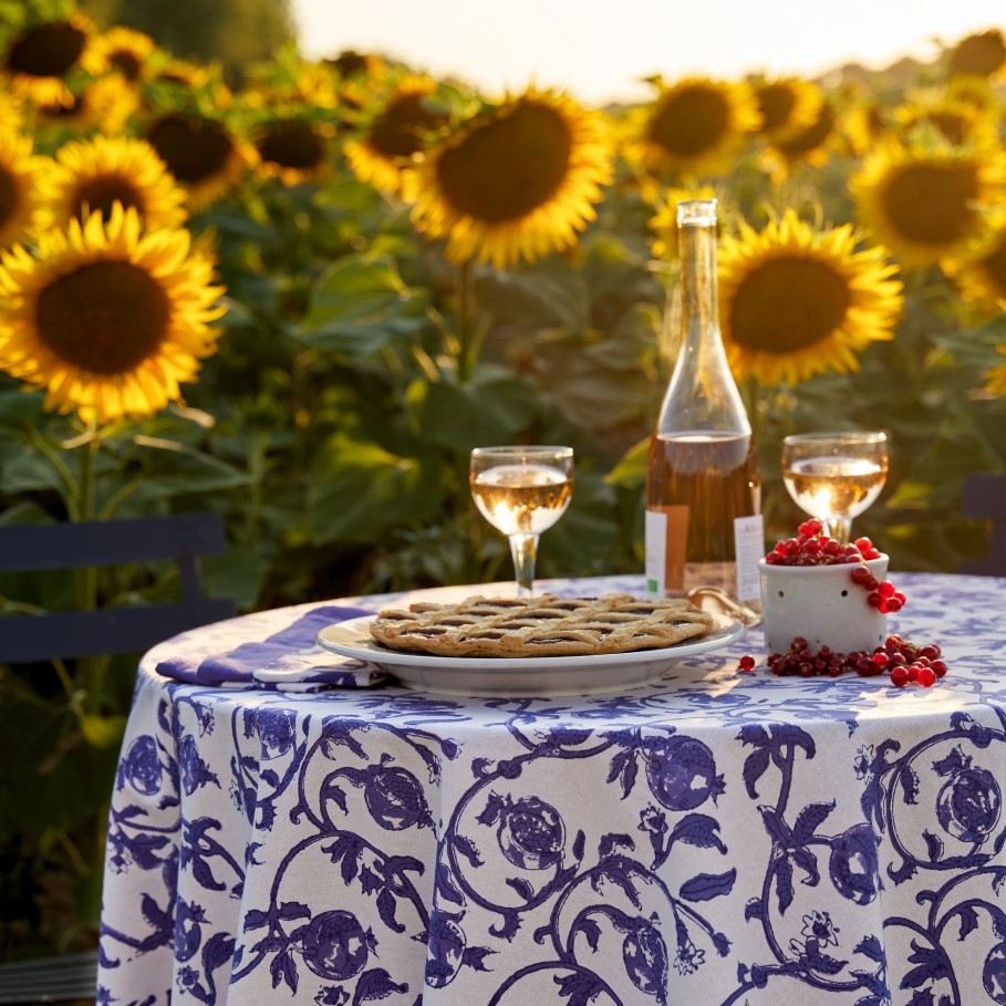 French Tablecloths * | French Tablecloth Granada Violet Bleu