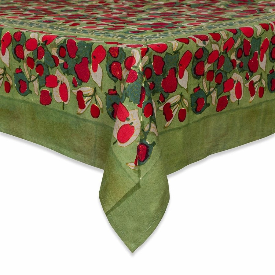 French Tablecloths * | French Tablecloth Fruit Red & Green