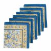 Napkins * | La Mer Napkins Blue & Yellow, Set Of 6