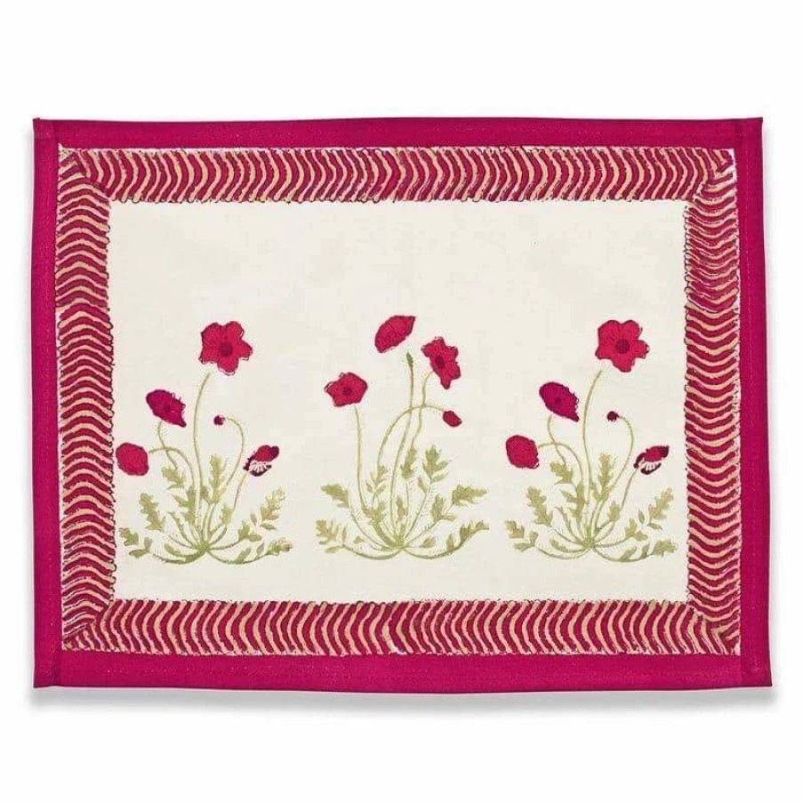 Placemats * | Poppies Placemats, Set Of 6