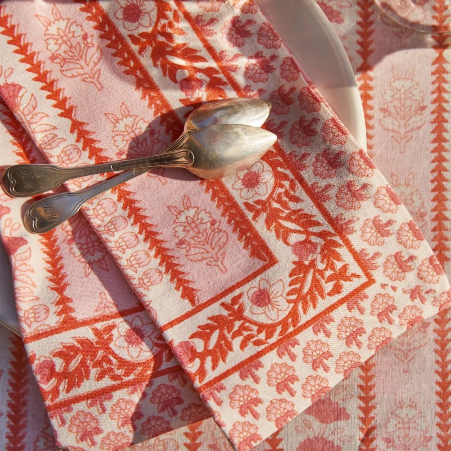 Napkins * | Avignon Napkins Pink City, Set Of 6