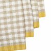 Napkins * | Two-Tone Gingham Napkin Natural & Dijon