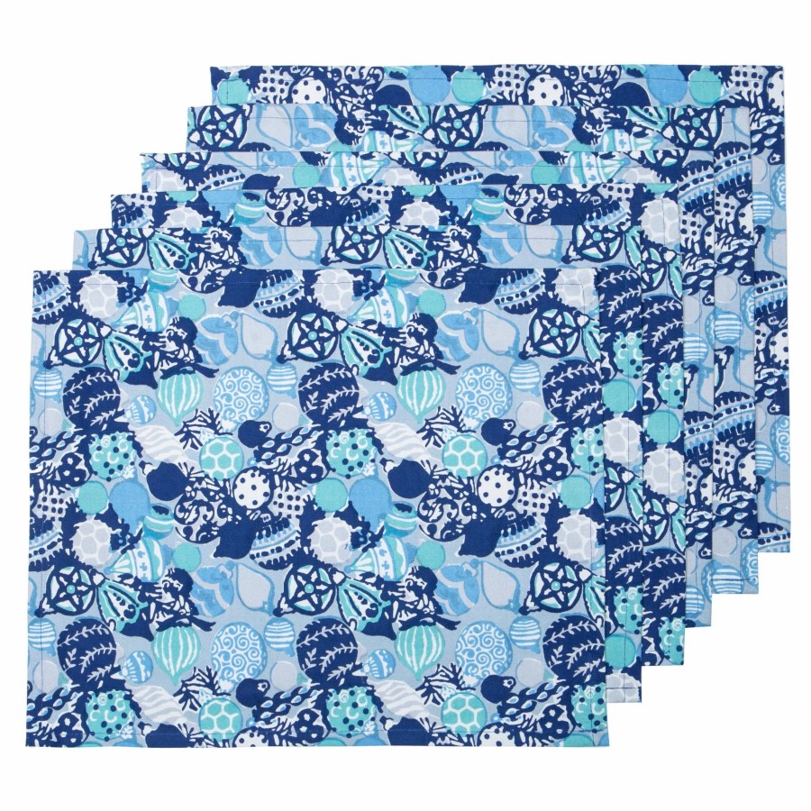 Placemats * | Ornaments Placemats Blue, Set Of 6