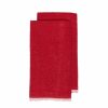 Towels * | Chunky Linen Red Kitchen Towels, Set Of 2