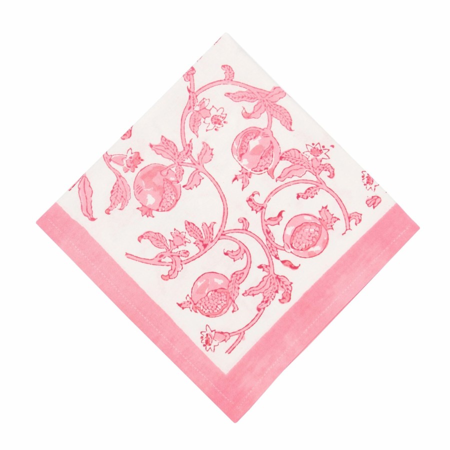 Napkins * | Granada Jaipur Pink Napkin, Set Of 6