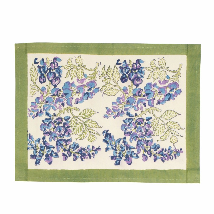 Placemats * | Wisteria Green & Blue Placemats, Set Of 6