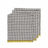 Napkins * | Two-Tone Gingham Napkins Grey & Dijon, Set Of 4