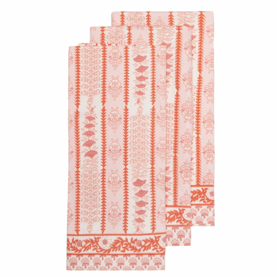 Towels * | Avignon Tea Towels Pink City, Set Of 3