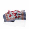 Napkins * | Cherry Blossom Napkins Blue & Blush, Set Of 6 Default