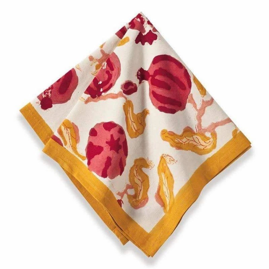 Napkins * | Pomegranate Napkins, Set Of 6